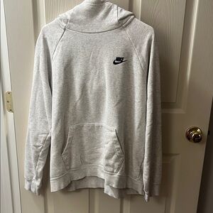 Nike Gray Funnel Neck Sweater with Fleece Material